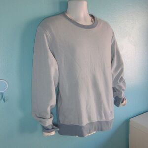 Ovadia Mens Size M Light Blue Cotton Pullover Casual Sweatshirt Loungewear
